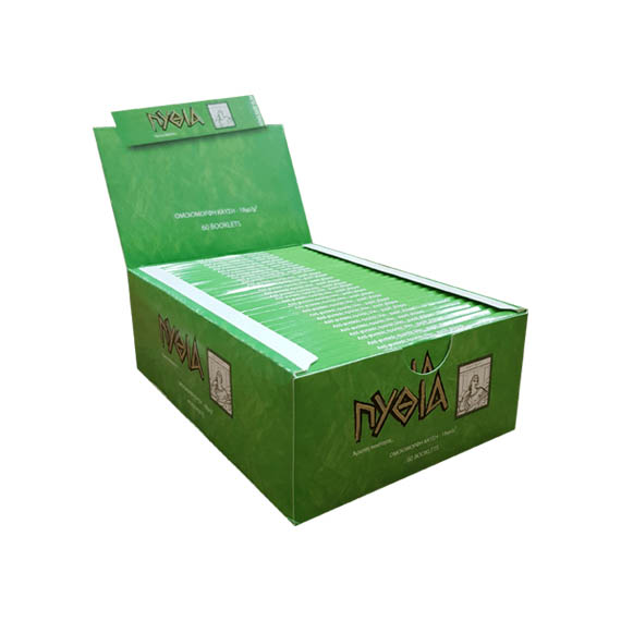 Πυθία Χαρτάκια King Size Πράσινο – 32 φύλλα – Συσκευασία 60 τμχ