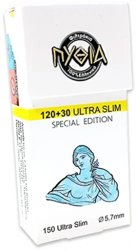 Πυθία Φιλτράκια Στριφτού ULTRA SLIM 5.7mm 150 φίλτρα 1τχμ