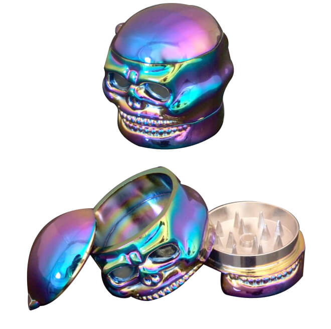 Metal Grinder Rainbow Skull